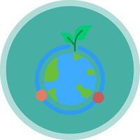 Ozone Layer Flat Multi Circle Icon vector