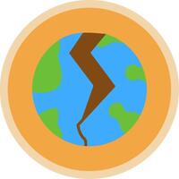 Earth Quake Flat Multi Circle Icon vector