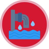 Sewer Flat Multi Circle Icon vector
