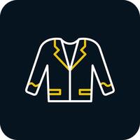 Suit Line Red Circle Icon vector