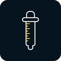 Pipette Line Red Circle Icon vector