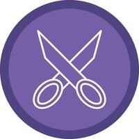 Scissors Line Multi Circle Icon vector