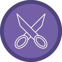 Scissors Line Multi Circle Icon vector