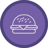 Burger Line Multi Circle Icon vector