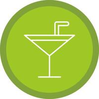 Welcome Drink Line Multi Circle Icon vector