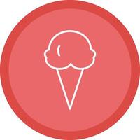 Ice Cream Line Multi Circle Icon vector
