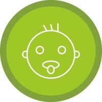 Baby Line Multi Circle Icon vector