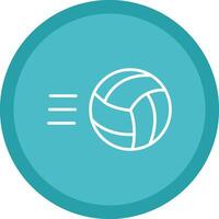 Volley Ball Line Multi Circle Icon vector