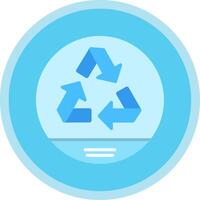 reciclar plano multi circulo icono vector