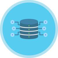 Server Storage Flat Multi Circle Icon vector