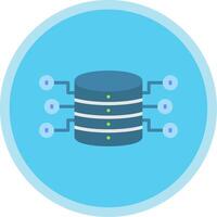 Server Storage Flat Multi Circle Icon vector