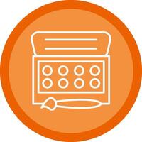 Watercolor Line Multi Circle Icon vector