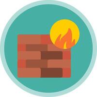 Firewall Flat Multi Circle Icon vector