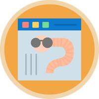 Worms Flat Multi Circle Icon vector