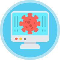 Virus Flat Multi Circle Icon vector