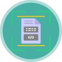 Document Scan Flat Multi Circle Icon vector