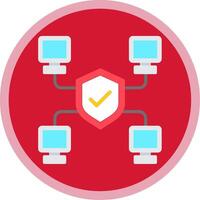 Network Flat Multi Circle Icon vector