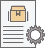 Order Processing Line Filled Light Icon vector
