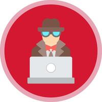 spyware Flat Multi Circle Icon vector