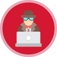 spyware Flat Multi Circle Icon vector