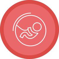 Fetus Line Multi Circle Icon vector