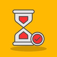 Hourglass Filled Shadow Icon vector