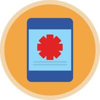 M-Health Flat Multi Circle Icon vector