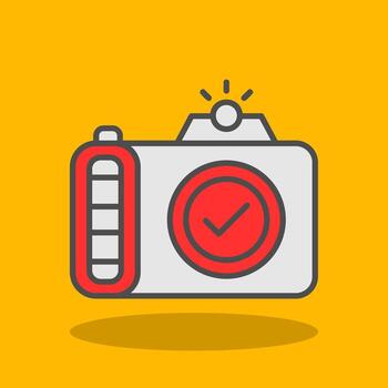 Camera Filled Shadow Icon vector