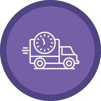 Delivery Time Line Multi Circle Icon vector