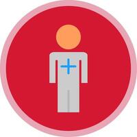 Male Patient Flat Multi Circle Icon vector