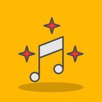 Music Filled Shadow Icon vector