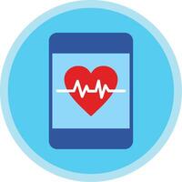 Heart Care Flat Multi Circle Icon vector