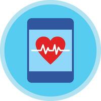 Heart Care Flat Multi Circle Icon vector