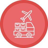 Logistic Service Provider Line Multi Circle Icon vector