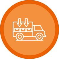 Courier And Outsourcing Line Multi Circle Icon vector