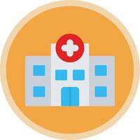 Hospital Flat Multi Circle Icon vector