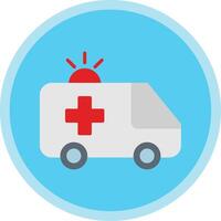 Ambulance Flat Multi Circle Icon vector