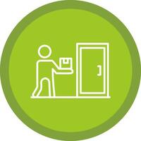 Door To Door Delivery Line Multi Circle Icon vector