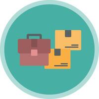 Business Logistics Flat Multi Circle Icon vector