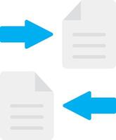 File Sharing Flat Multi Circle Icon vector