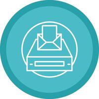 Project Inbox Line Multi Circle Icon vector