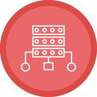 Data Structure Line Multi Circle Icon vector