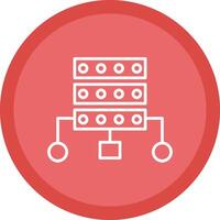 Data Structure Line Multi Circle Icon vector