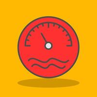 Thermometer Filled Shadow Icon vector