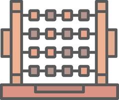 Abacus Line Filled Light Icon vector
