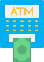 ATM Flat Multi Circle Icon vector