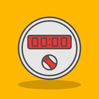 Dial Filled Shadow Icon vector