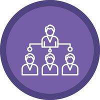 Company Structure Line Multi Circle Icon vector