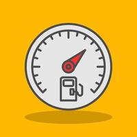 Gauge Filled Shadow Icon vector