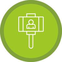 Vlogger Line Multi Circle Icon vector
